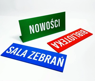 Tablica informacyjna  30 x 10 cm | do przyklejenia