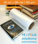 Folia do książek-nieklejąca- 40 cm x 10 mb  
