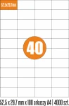 Etykiety  samoprzylepne: 52,5 x 29,7 mm | atrament + laser | certyfikat FSC 